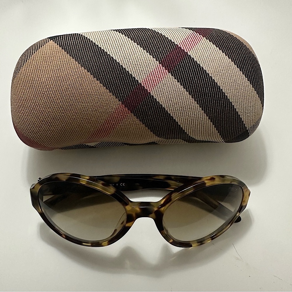 Burberry Tortoise Shell Sunglasses with Case